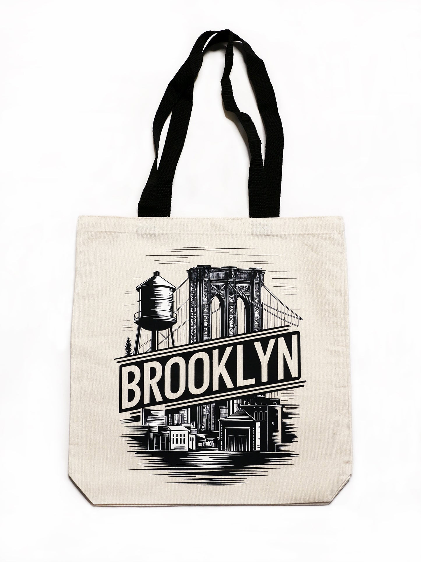 Brooklyn Bridge Dumbo cotton canvas tote bag