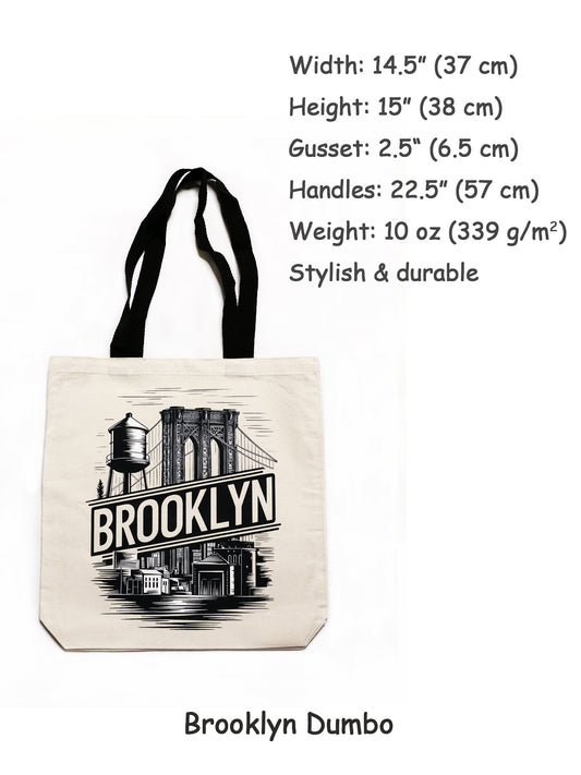 Brooklyn Bridge Dumbo cotton canvas tote bag