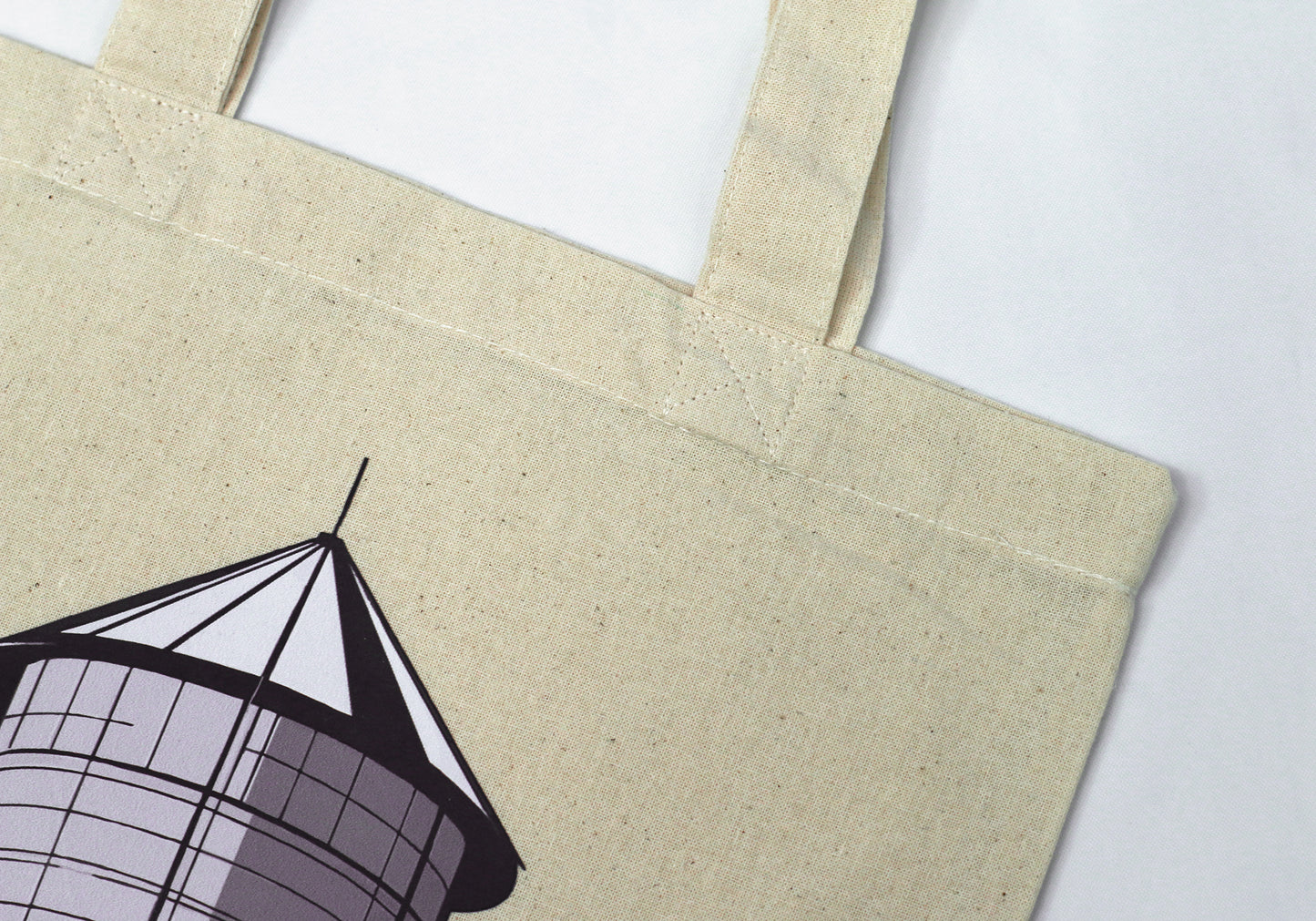 Brooklyn water tower iconic cotton canvas tote bag