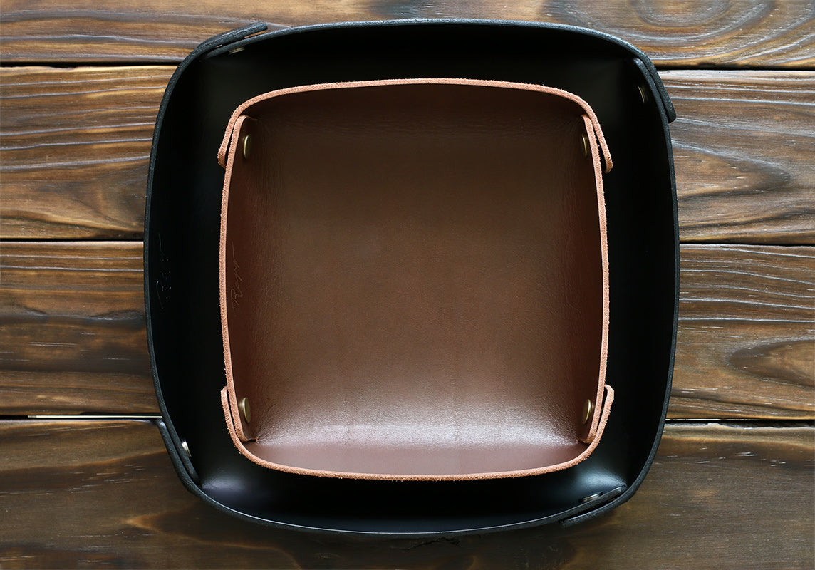 Leather valet catch all tray, desk organizer, home improvements