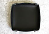 Leather valet catch all tray - black