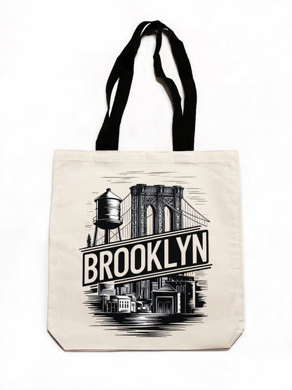 Brooklyn Bridge Dumbo cotton canvas tote bag