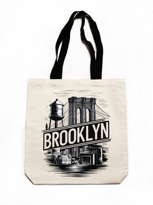 Brooklyn Bridge Dumbo cotton canvas tote bag