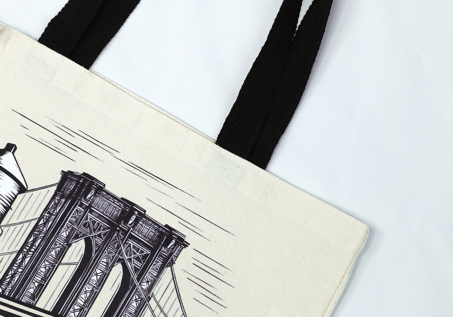 Brooklyn Bridge Dumbo cotton canvas tote bag