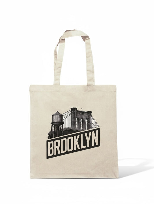 Tote bag with Brooklyn Bridge graphic