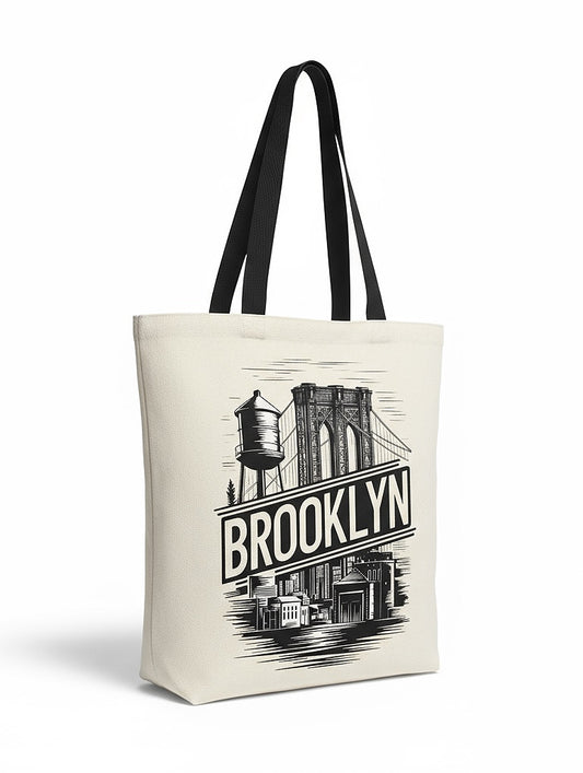 Brooklyn Bridge Dumbo cotton canvas tote bag