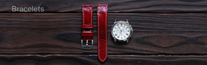 Handcrafted leather watch straps, watch bracelets, bund straps by Rapp