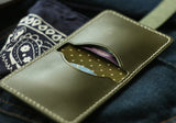 Leather condom case, condom holder with two pockets