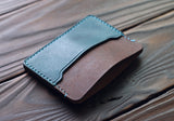 Leather metrocard holder 3 pockets