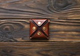 Leather coin pouch, pocket coin purse