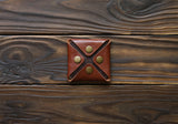 Leather coin pouch, pocket coin purse