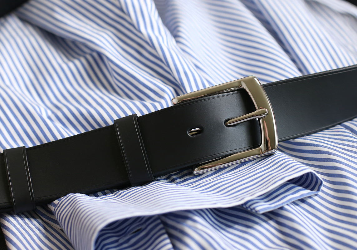 Men's classic suit leather belt 1 1/4" - black Rapp Label Men's classic suit leather belt 1 1/4" - black Rapp Label