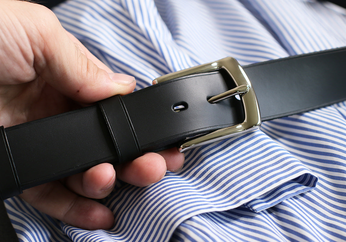 Men's classic suit leather belt